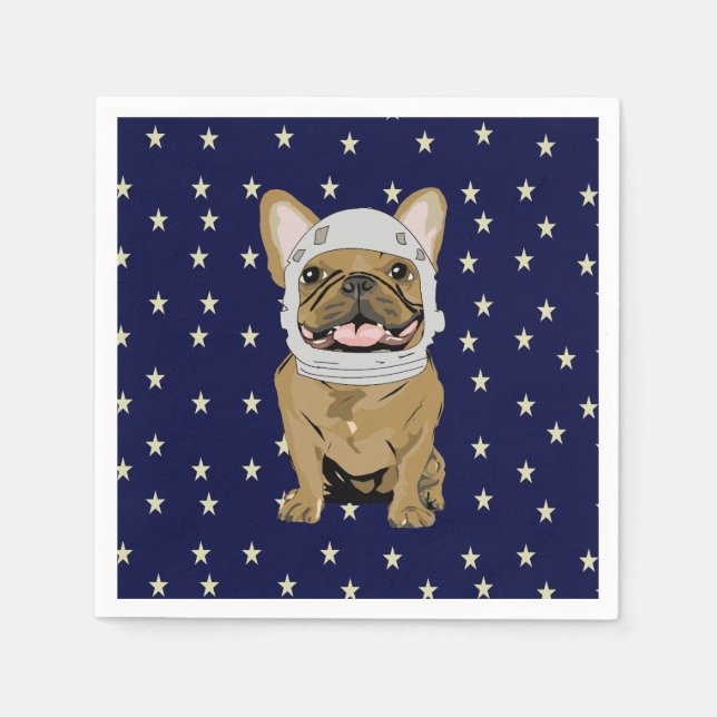 Servilleta De Papel Astronauta perro lindo (Anverso)