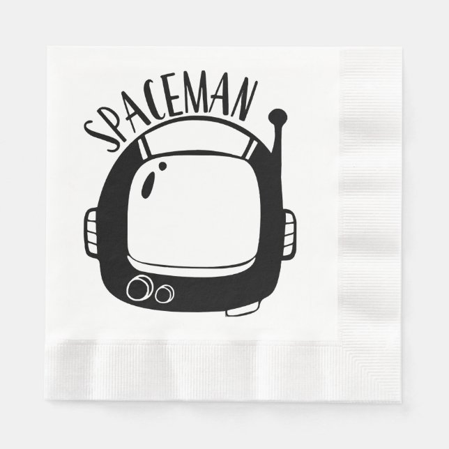 Servilleta De Papel Astronauta Vintage (Anverso)