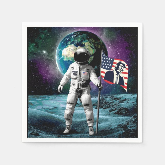 Servilleta De Papel Astronautas por la invitación de Trump 2024 (Anverso)