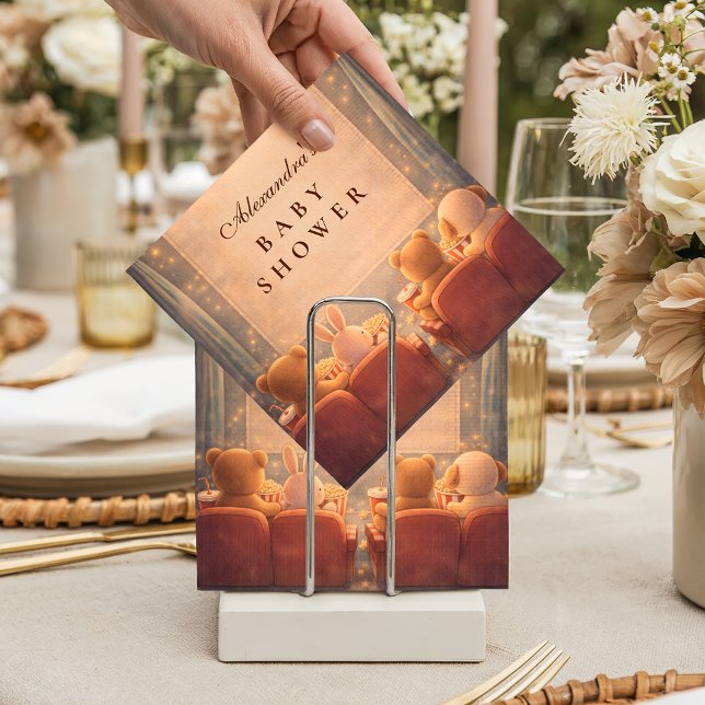 Servilleta De Papel At Home Movie Night Baby Shower (Subido por el creador)