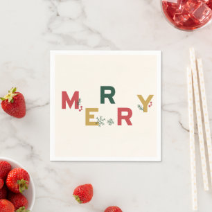 Servilleta De Papel Atado con Feliz Navidad