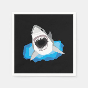 Servilleta De Papel Ataque a tiburones - Gran tiburón blanco