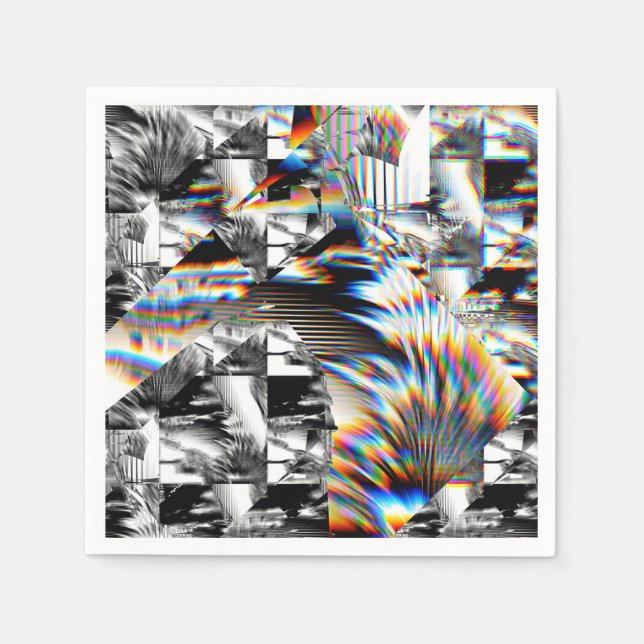 Servilleta De Papel Ataque con arco iris (Anverso)