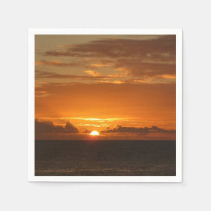 Servilleta De Papel Atardecer en el mar I Escape tropical colorido
