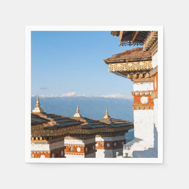 Servilleta De Papel Atardecer en el paso de Dochula - Bután, Himalaya (Anverso)