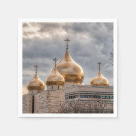 Servilleta De Papel Atardecer en la catedral ortodoxa rusa en París