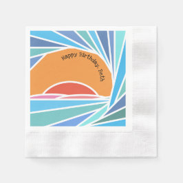 Servilleta De Papel Atardecer en ola de barril