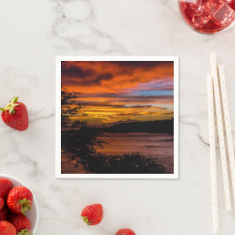 Servilleta De Papel Atardecer en Praia, Cabo Verde