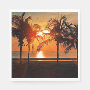 Servilleta De Papel Atardecer Tropical