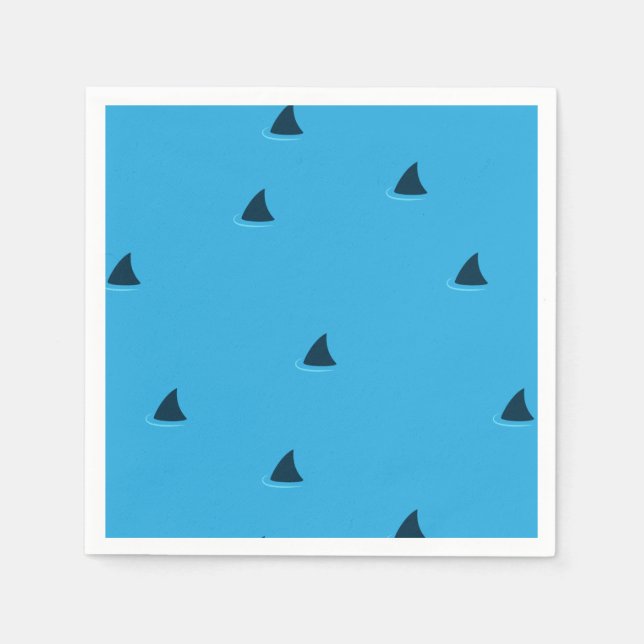 Servilleta De Papel ¡Atención de tiburones! (Anverso)