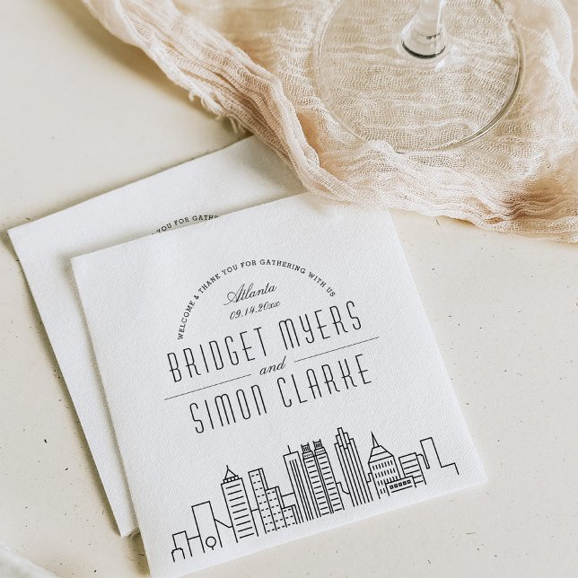 Servilleta De Papel Atlanta Deco Skyline | Napkins para eventos de Bod (Subido por el creador)