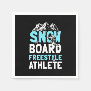 Servilleta De Papel Atleta estilo libre Snowboard