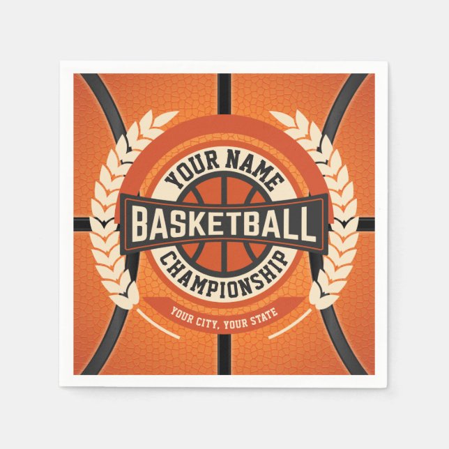 Servilleta De Papel Atleta Personalizado jugador de equipo de balonces (Anverso)