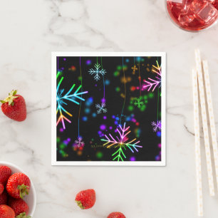 Servilleta De Papel Atmósfera navideña festiva y animada de SlipperyJo