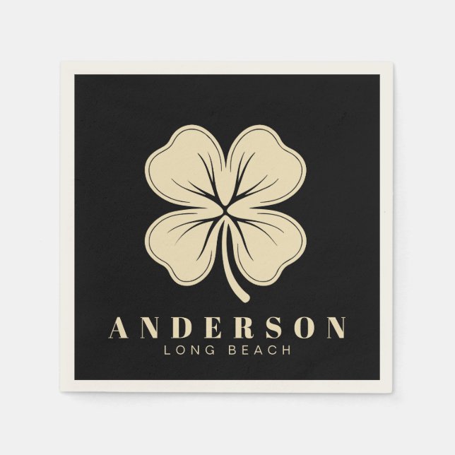 Servilleta De Papel Atractivo amante de las cuatro hojas de Irlanda |  (Anverso)