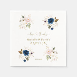 Servilleta De Papel Atractivo bautizo bautizo de gemelos florales de o