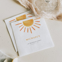 Atractivo Sunshine Papel de cumpleaños Napkin Cual
