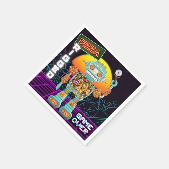 Servilleta De Papel Atrapado con pizza - Fin del juego (Borde)
