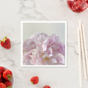 Servilleta De Papel Atrapado de peonía rosa pálido