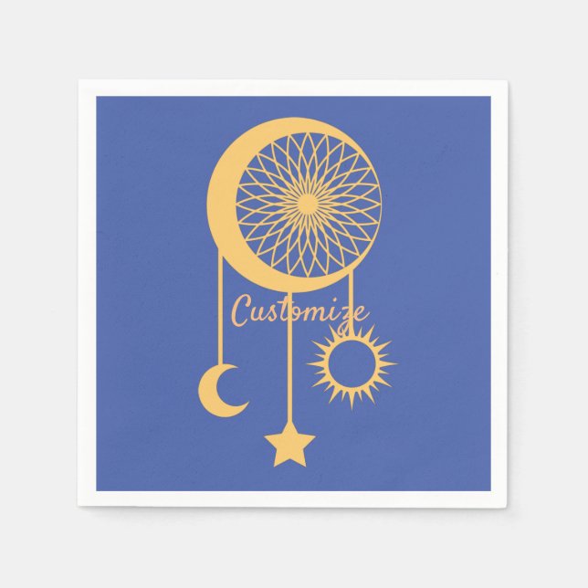 Servilleta De Papel Atrapasueños Bohemio Thunder_Cove (Anverso)