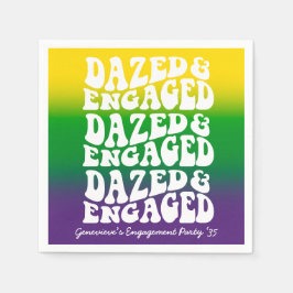 Servilleta De Papel Aturdido Comprometido Retro Mardi Gras