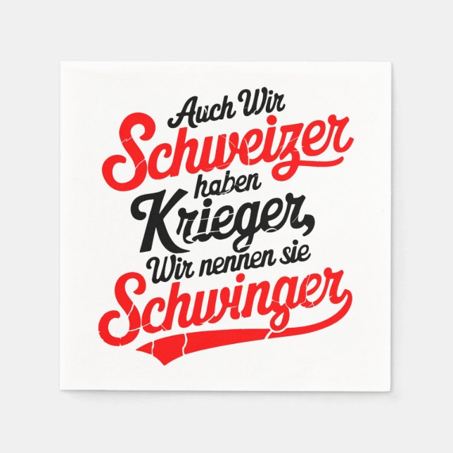 Servilleta De Papel Auch wir schweizer haben Krieger (Anverso)