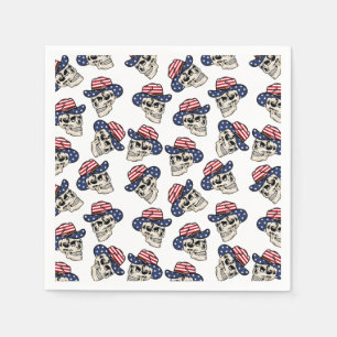 Servilleta De Papel Audaz Cowboy Skull Americano