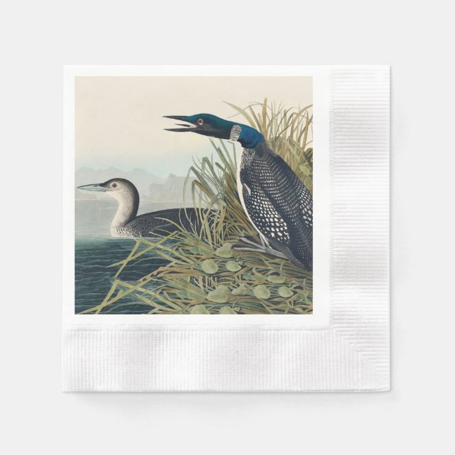 Servilleta De Papel Audubon Bird Lodge Diver Classic (Anverso)