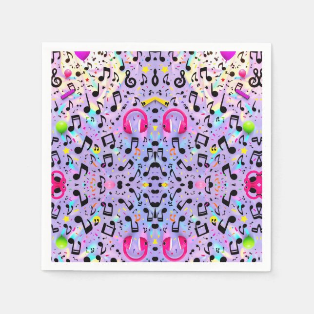 Servilleta De Papel Auriculares musicales, servilletas (Anverso)