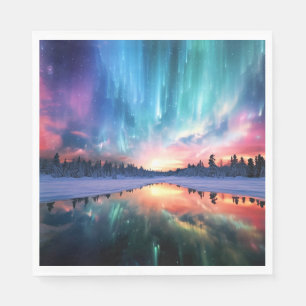 Servilleta De Papel Aurora Boreal, Luces del Norte,
