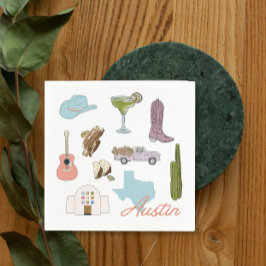 Servilleta De Papel Austin Texas Bachelorette Boda