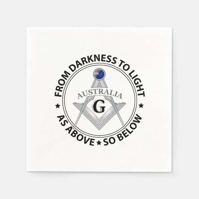 Servilleta De Papel Australia freemasonry sign (Anverso)