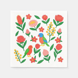 Servilleta De Papel Australian Blooms & Birds Paper Napkin