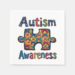 Servilleta De Papel Autismo Mamá Rompe Pieza Coquette Bow Autismo De C