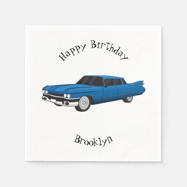 Servilleta De Papel Auto clásico Guay blue 1959 (Anverso)