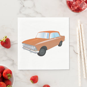 Servilleta De Papel Auto Retro Tan