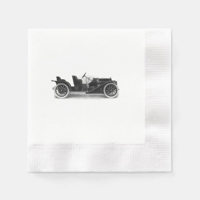 Servilleta De Papel Automóvil clásico de antigüedades de 1910 (Anverso)