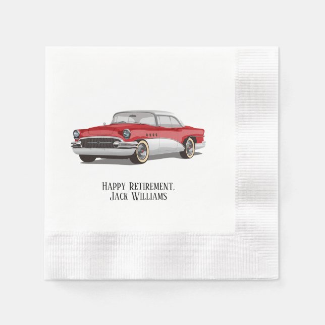 Servilleta De Papel automóvil vintage Buick para jubilación (Anverso)