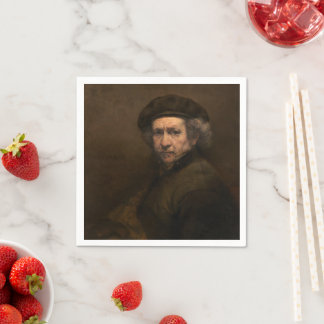 Servilleta De Papel Autorretrato de Rembrandt: Pintor de la Edad de Or