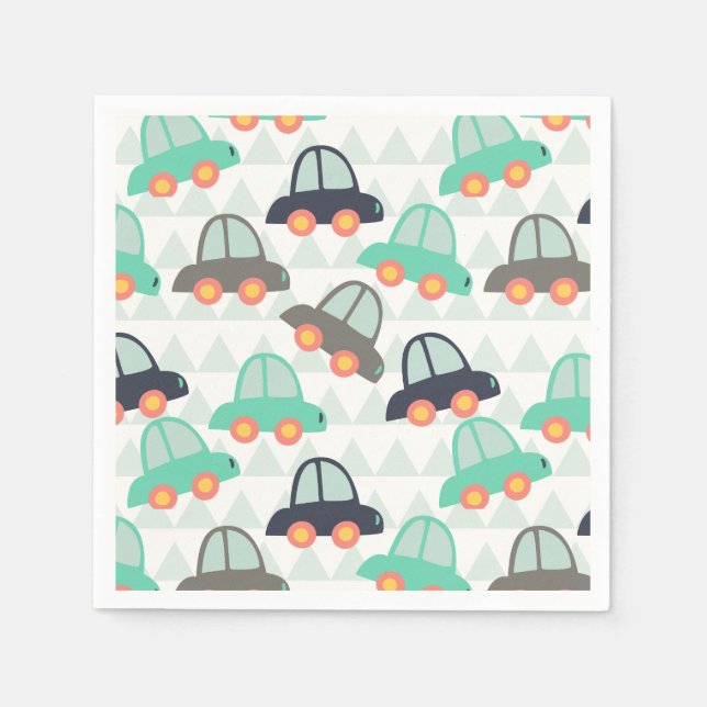 Servilleta De Papel Autos y más autos (Anverso)