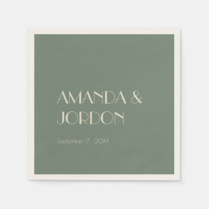 Servilleta De Papel Autumn Boho Deco   Sage Green Boda Coctail