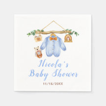 Autumn Fall Clothes Line Boy Baby Shower