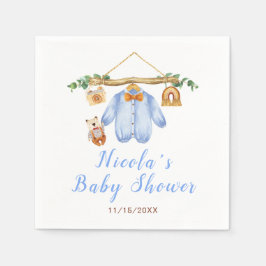 Servilleta De Papel Autumn Fall Clothes Line Boy Baby Shower