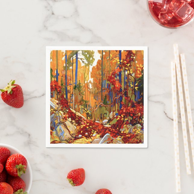 Servilleta De Papel Autumn Garland, arte fino de Tom Thomson, (In situ)