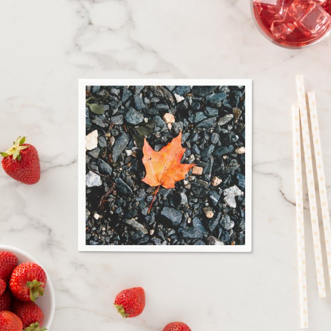 Servilleta De Papel Autumn Naranja Leaf (In situ)