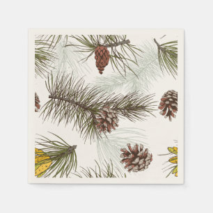 Servilleta De Papel Autumn Pine Cones
