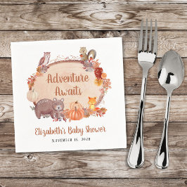 Servilleta De Papel Autumn Woodland Animals Baby Shower