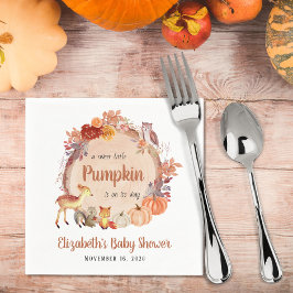 Servilleta De Papel Autumn Woodland Animals Pumpkin Baby Shower