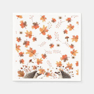 Servilleta De Papel Autumt Whimsy - Hedgehog & Fall deja servilletas