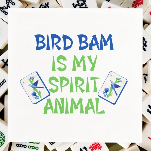 Servilleta De Papel Ave Bam es mi espíritu Animal Mahjong Bird Tiles (Subido por el creador)